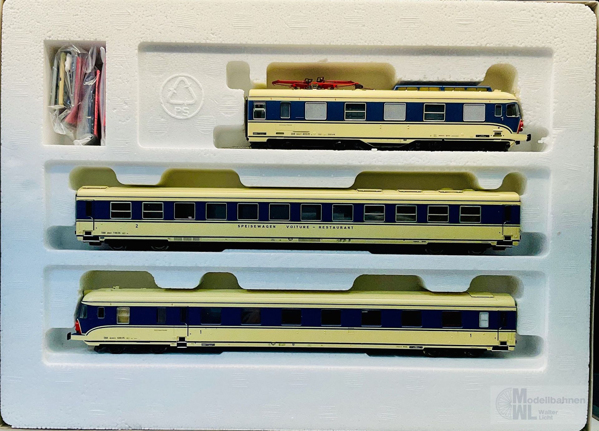 Roco 43053 - Roco - Triebzug ET4010.05 Transalpin ÖBB altes Logo 3.tlg. mit 43054 H0/GL